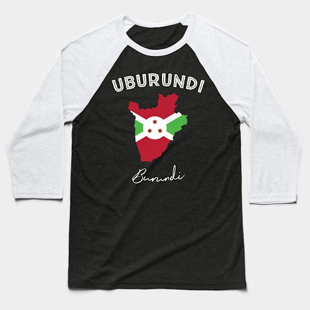 Burundi Baseball T-Shirt by phenomad